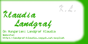 klaudia landgraf business card